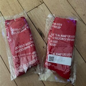 That’s An Awful Lot Of Cough Syrup Socks Red OS New ALOCS Moto Style